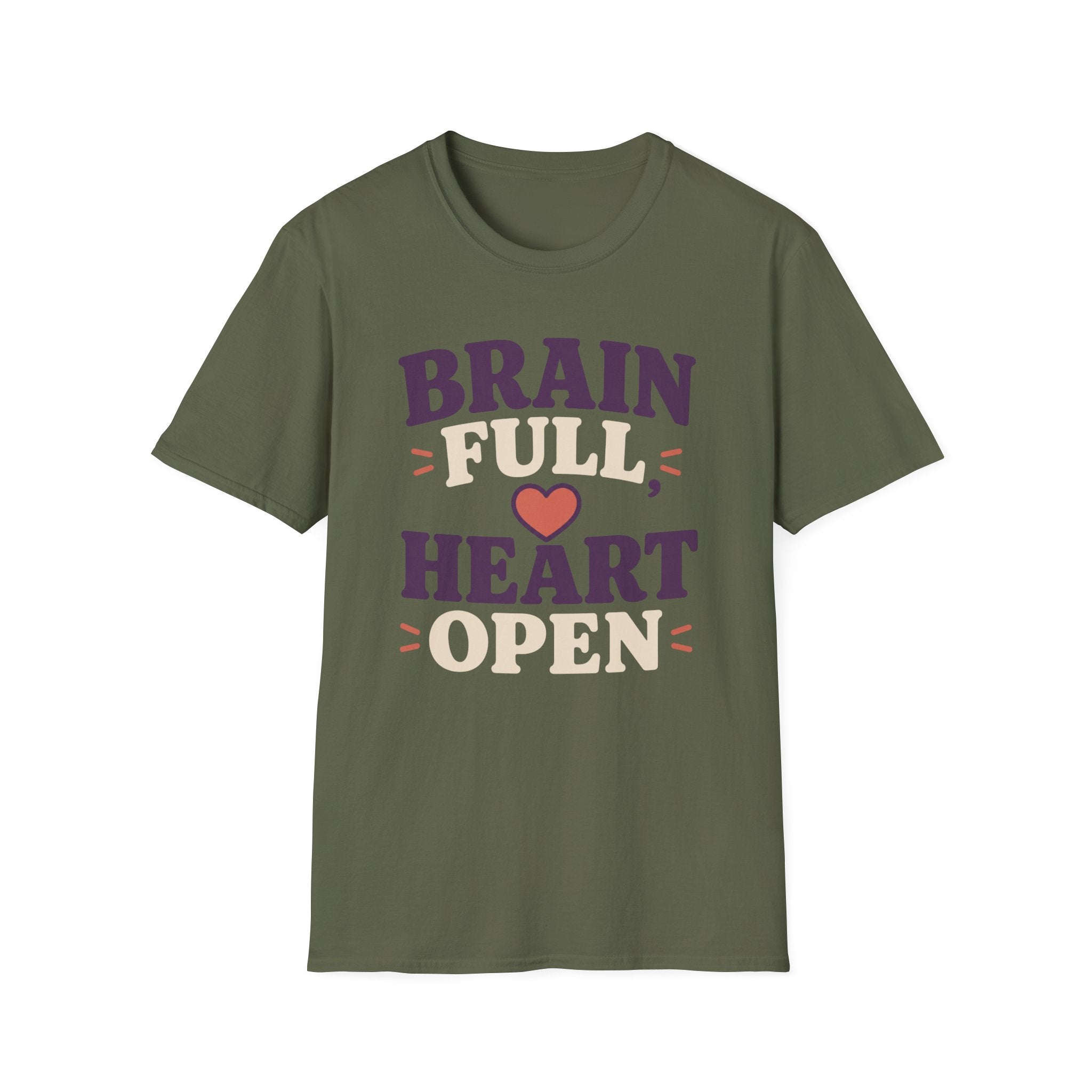 Brain Full Heart Open T-Shirt