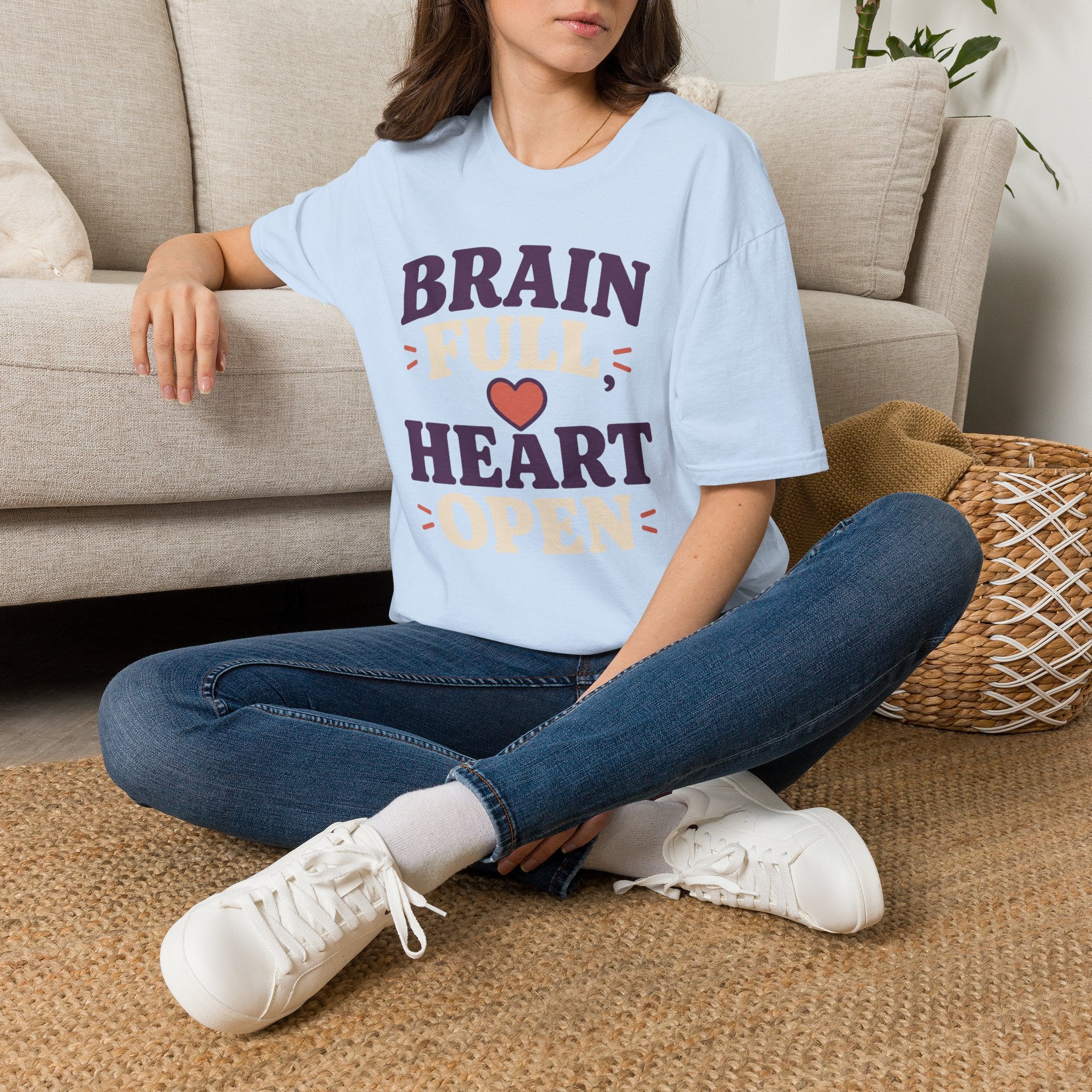 Brain Full Heart Open T-Shirt